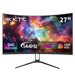 27" Curved Gaming Monitor, 1440P QHD 144Hz 120Hz Monitor