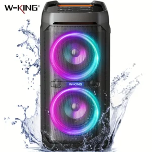 Bluetooth Speakers, IPX6 Waterproof, BT 5.3 Portable Party Boombox Wireless Deep Base