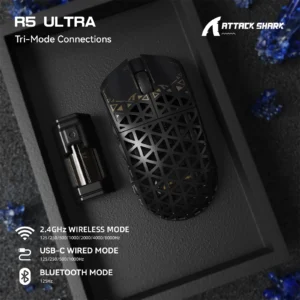 Carbon Fiber Wireless Gaming Mouse, 42000 DPI-PAW3950 MAX Sensor for Win/Mac