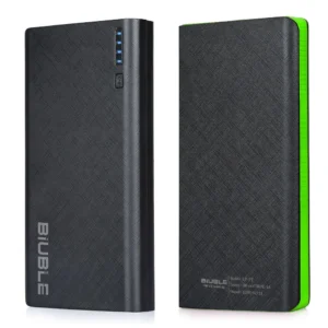 Portable power bank, compatible with iPhone, Xiaomi and Huawei phones.