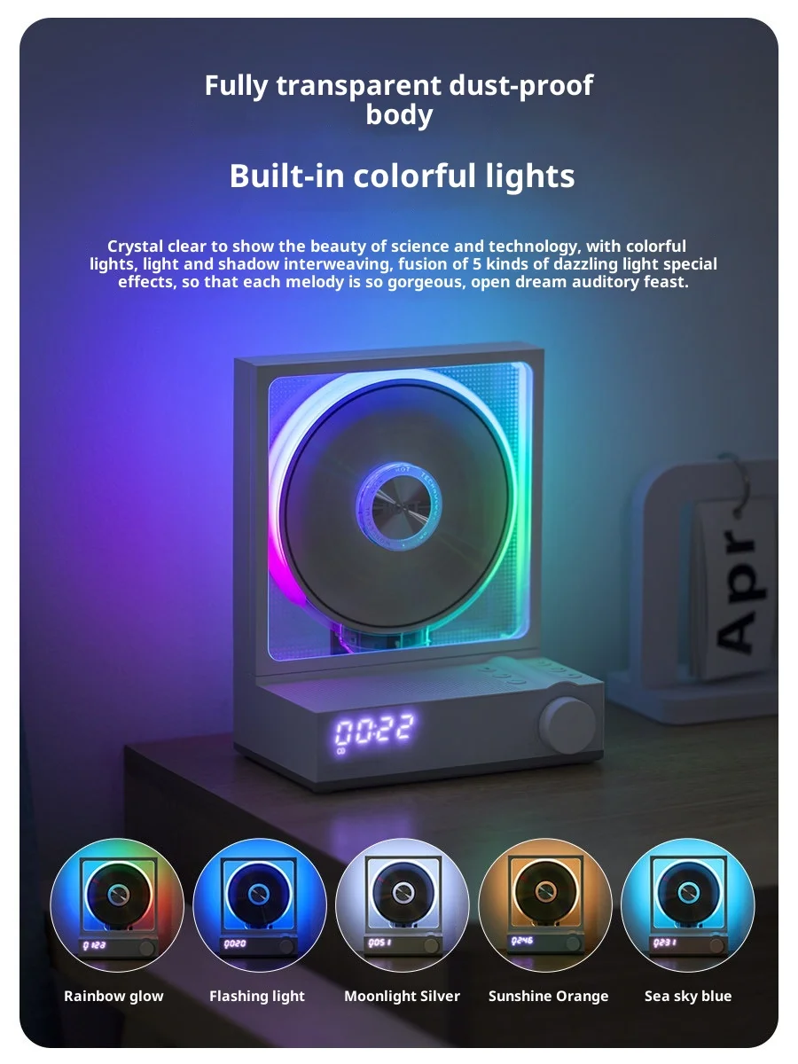 HOTT C229 CD Player Portable Bluetooth with Speaker - Image 4